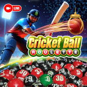 black scatter Cricket Ball Roulette live-casino game