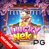 Lucky Neko lucky cat slot game on black scatter